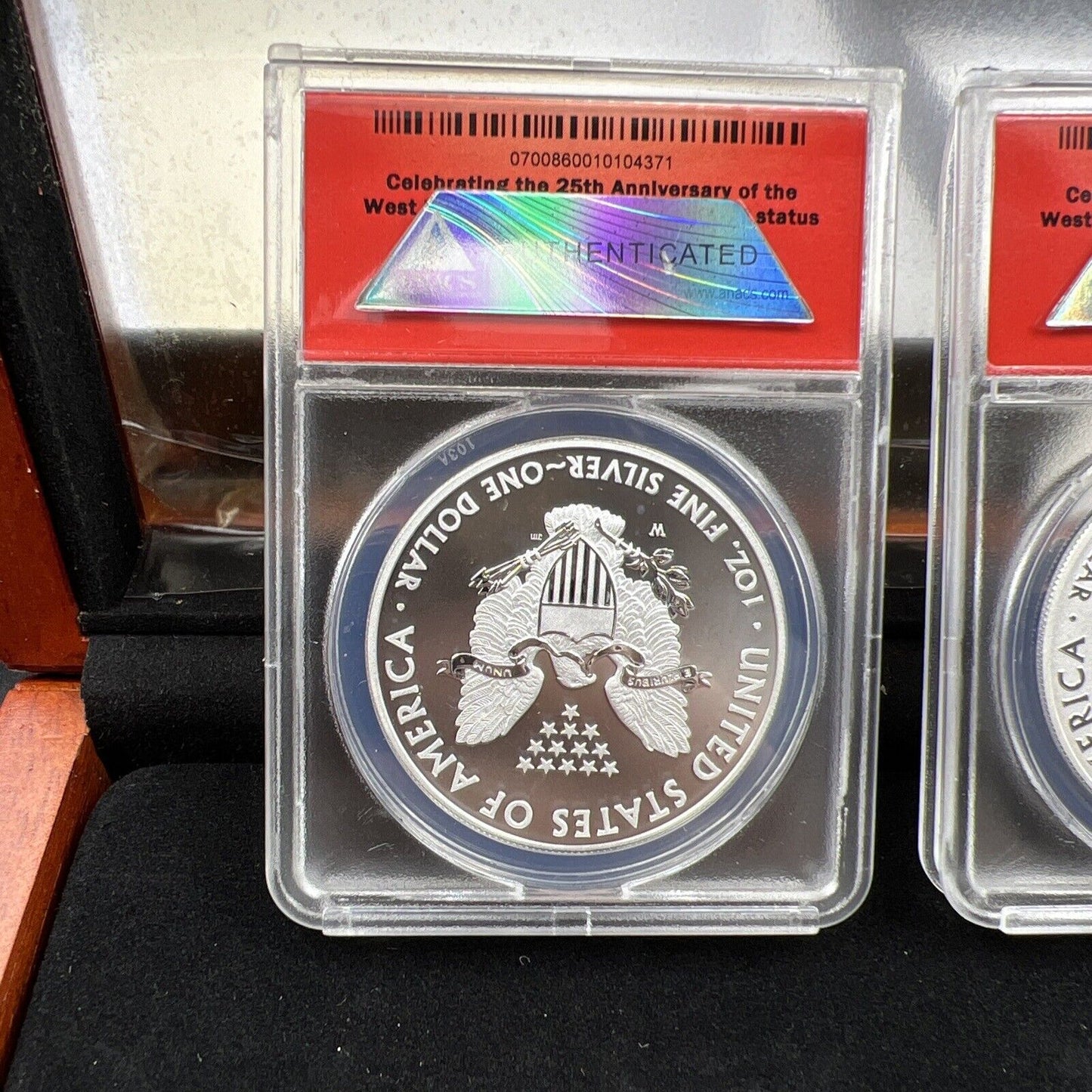 2013 W 2 Coin Silver American Eagle West Point Set ANACS EU70 RP70 Enhanced & RP