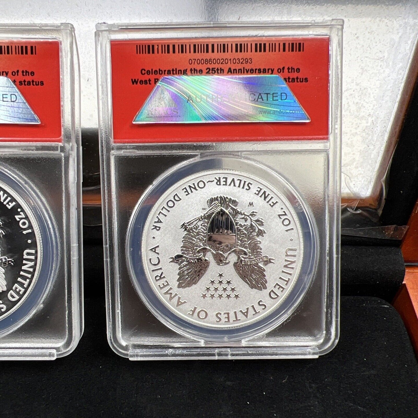 2013 W 2 Coin Silver American Eagle West Point Set ANACS EU70 RP70 Enhanced & RP
