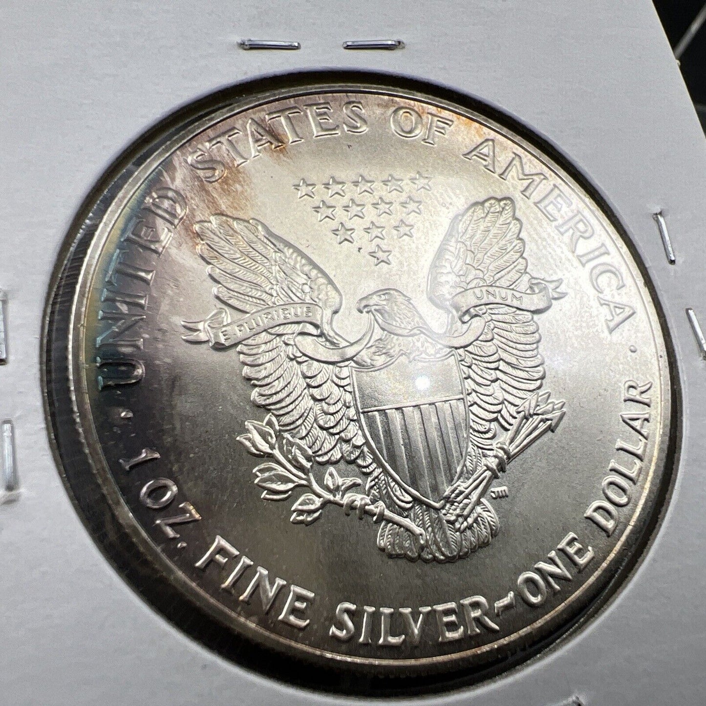 1992 1 OZ American Silver Eagle GEM BU Uncirculated .999 Neat Toning Toner ASE