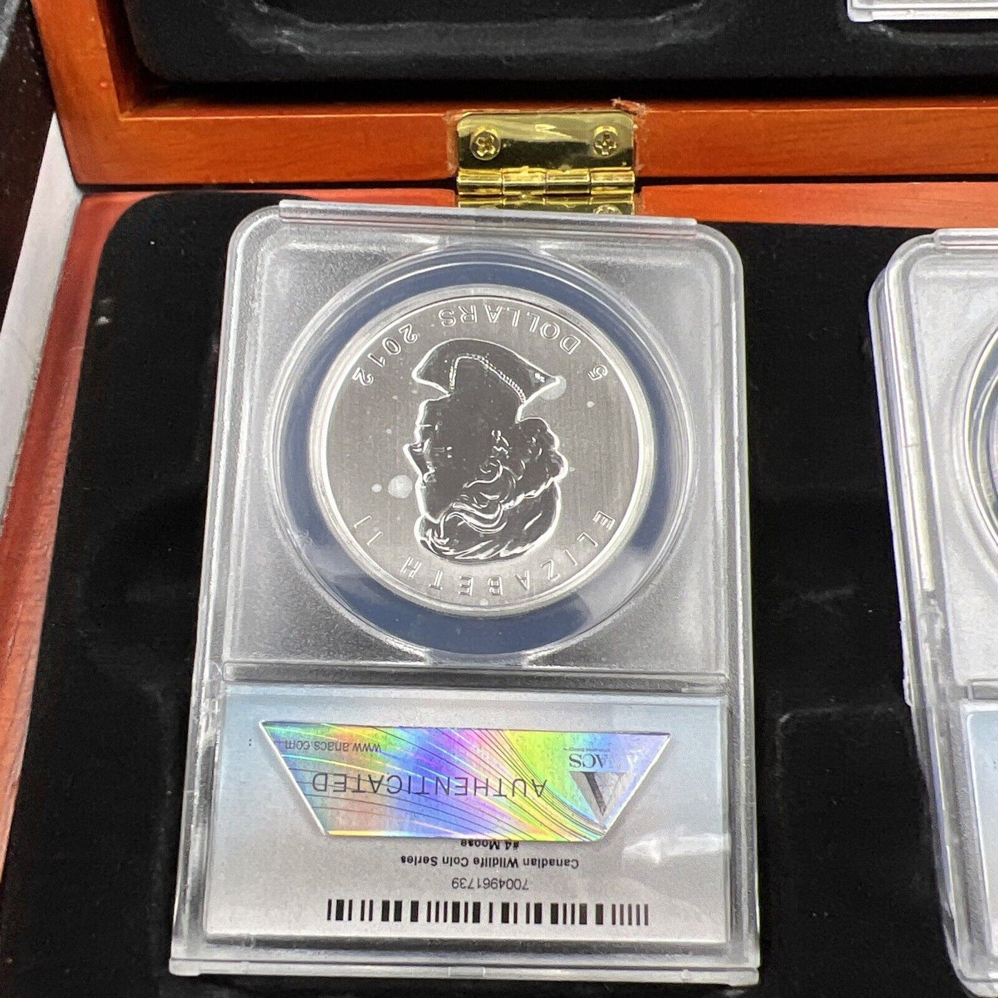 4 Coin 2011 2012 Canadian WildLife 1 Oz Silver Coin Set ANACS MS69 in Display Bo