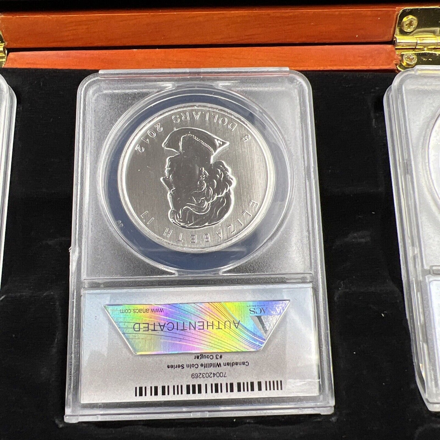 4 Coin 2011 2012 Canadian WildLife 1 Oz Silver Coin Set ANACS MS69 in Display Bo