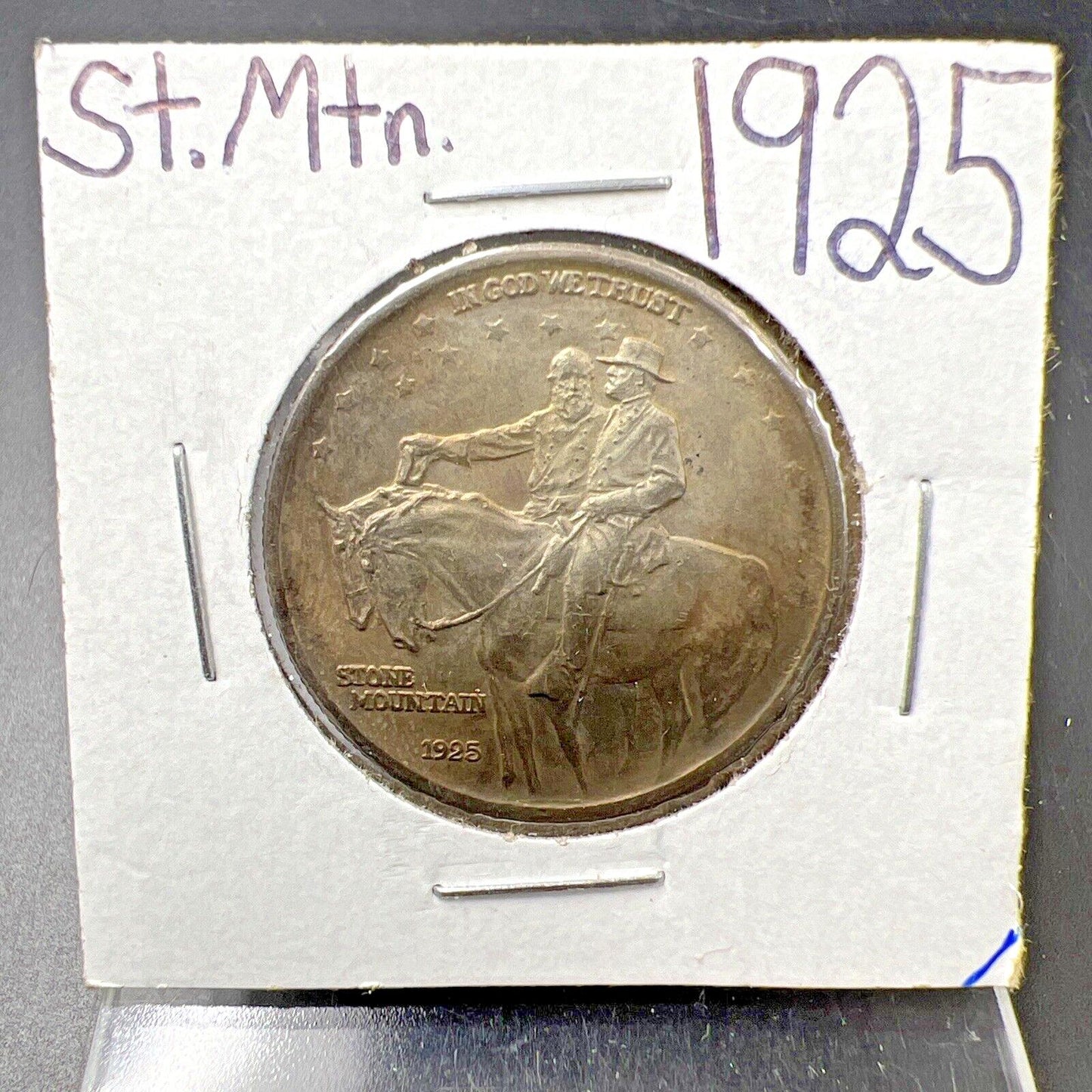 1925 Stone Mountain Classic Commem Silver Half Dollar UNC Toned Obverse