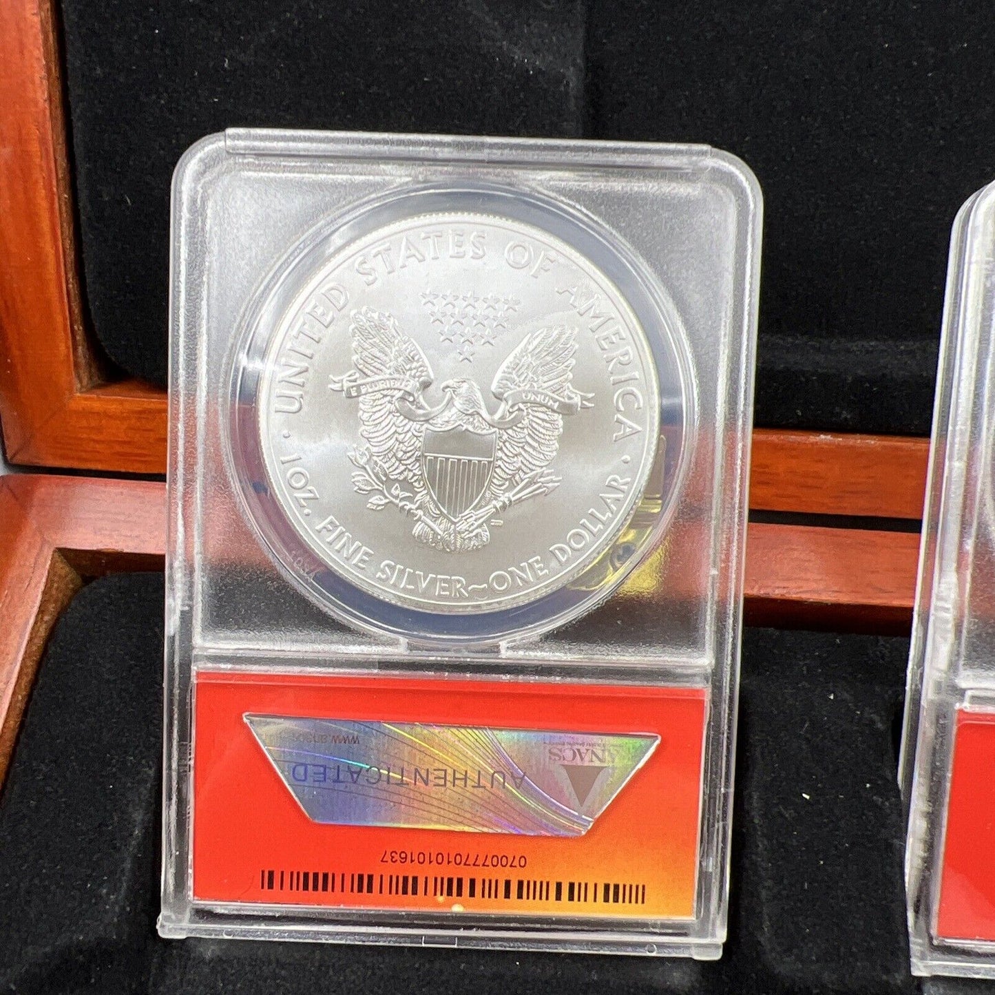 2013 3 Coin ASE 1 oz American Silver Eagle Set ANACS MS70 MS & Proof PR70 w/ box