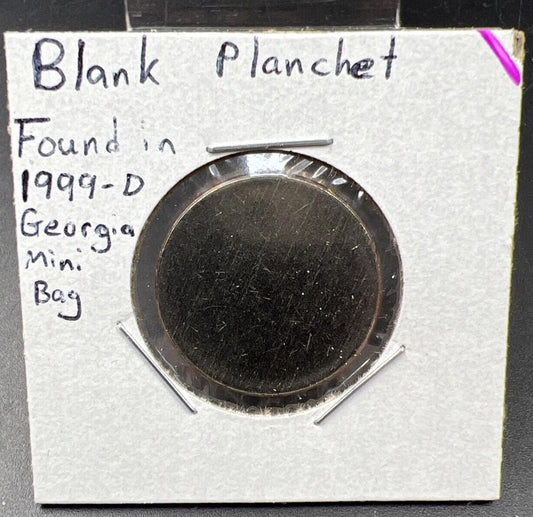 Clad GA State Statehood Quarter Blank Planchet Error Coin CH UNC