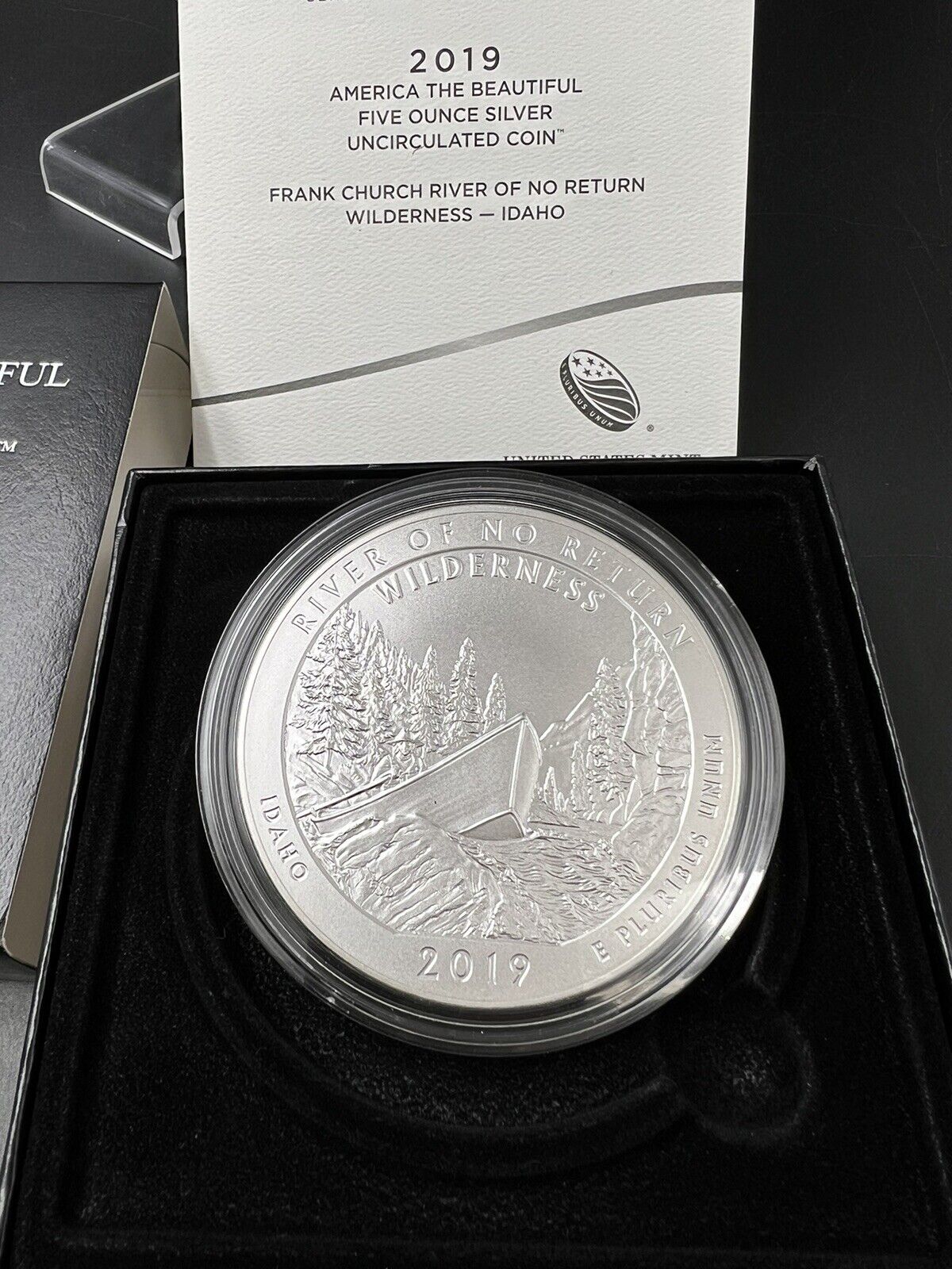 2019 P Frank Church ATB 5 oz Silver Coin OGP COA America The Beautiful Burnished