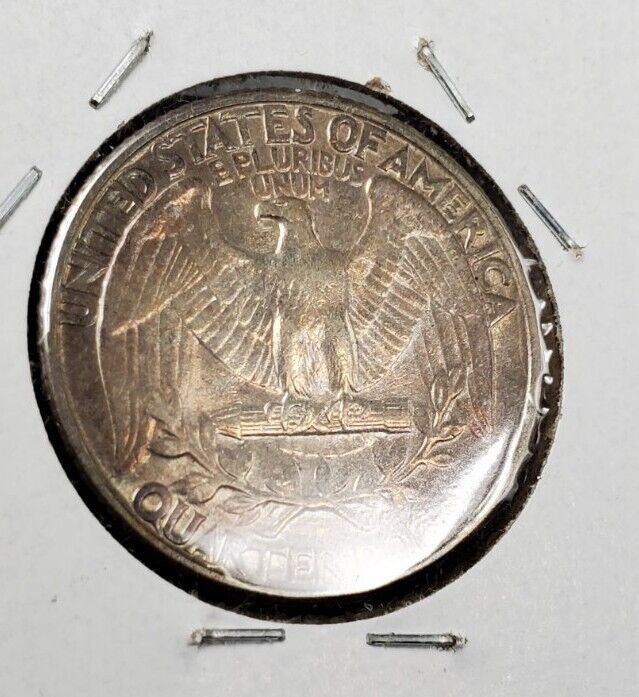 1932 P Washington Quarter Coin Nice Toning AU About Unc First year issue of Type