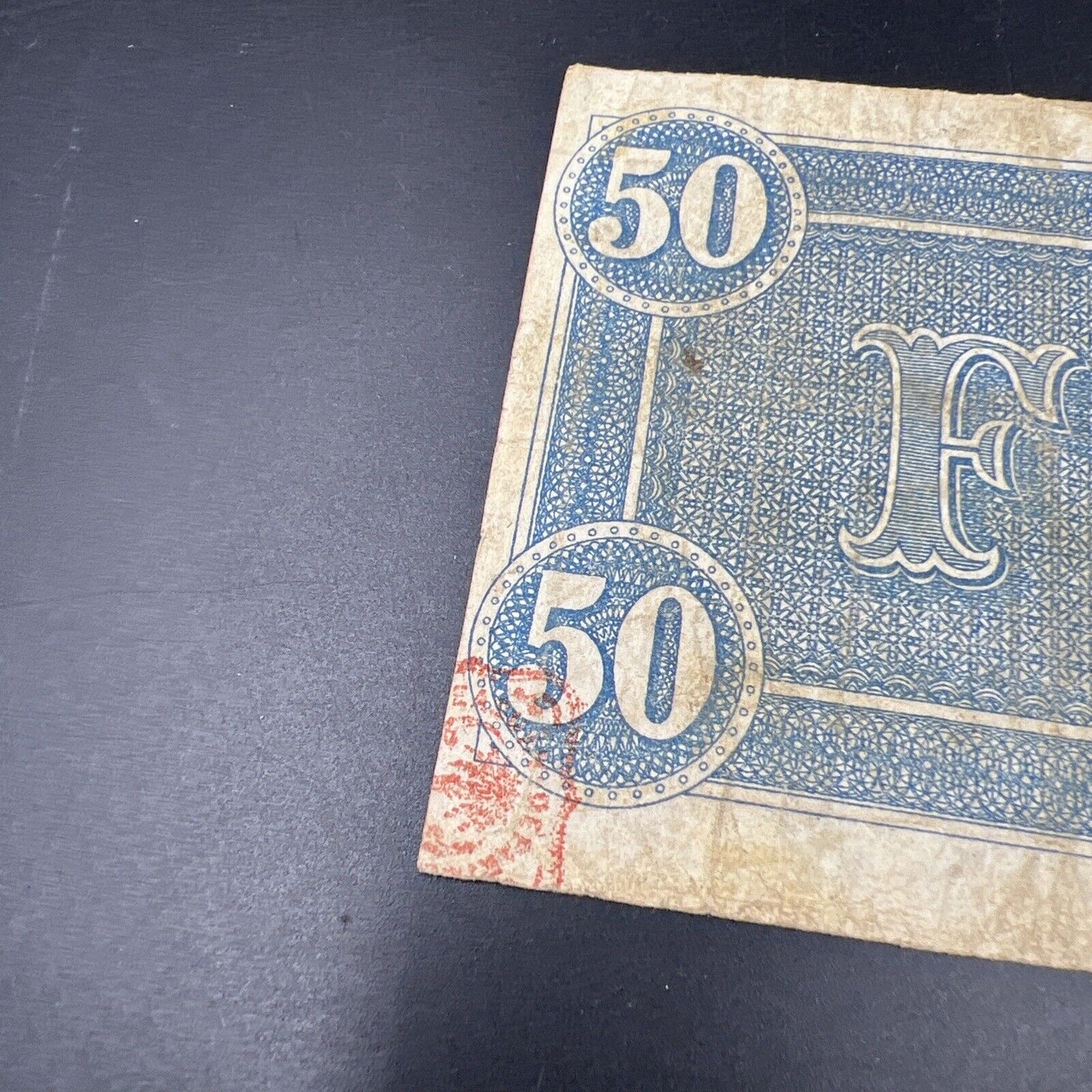 T-66 1864 $50 Confederate CSA Note Civil War Obsolete Currency Bill CH VG Circ