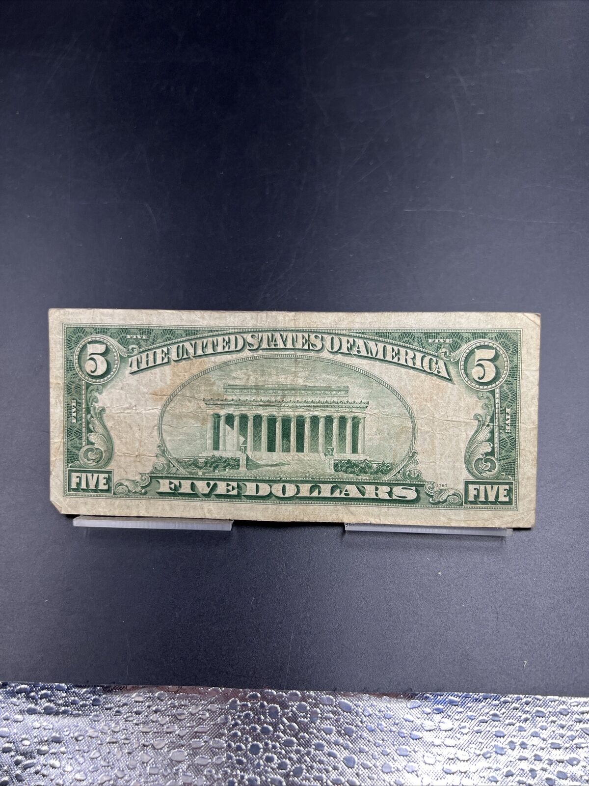 1928 E $5 Five Dollar United States Red Seal Choice VG Very Good Circ #752
