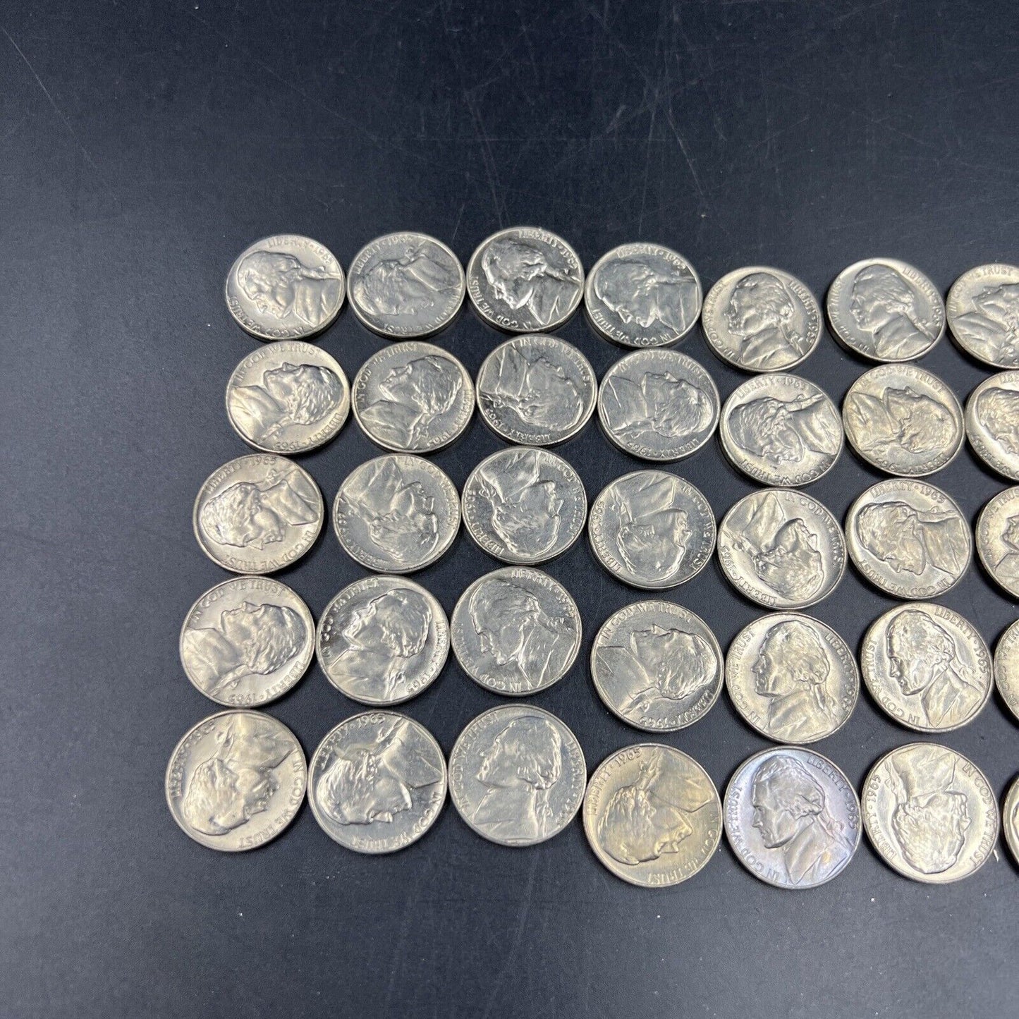 40 Coin BU roll 1965 5c Jefferson Nickel CH Uncirculated Exact Coins Pictured #2