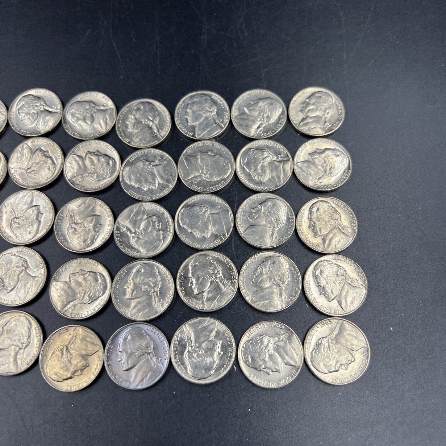 40 Coin BU roll 1965 5c Jefferson Nickel CH Uncirculated Exact Coins Pictured #2