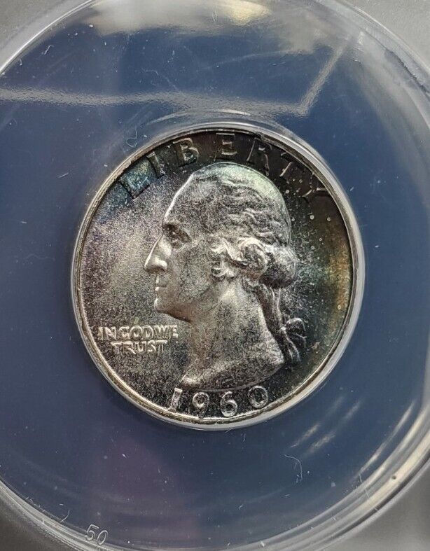 1960 P Washington Quarter 25c ANACS MS66 Type B Proof die Reverse FS-901 Variety