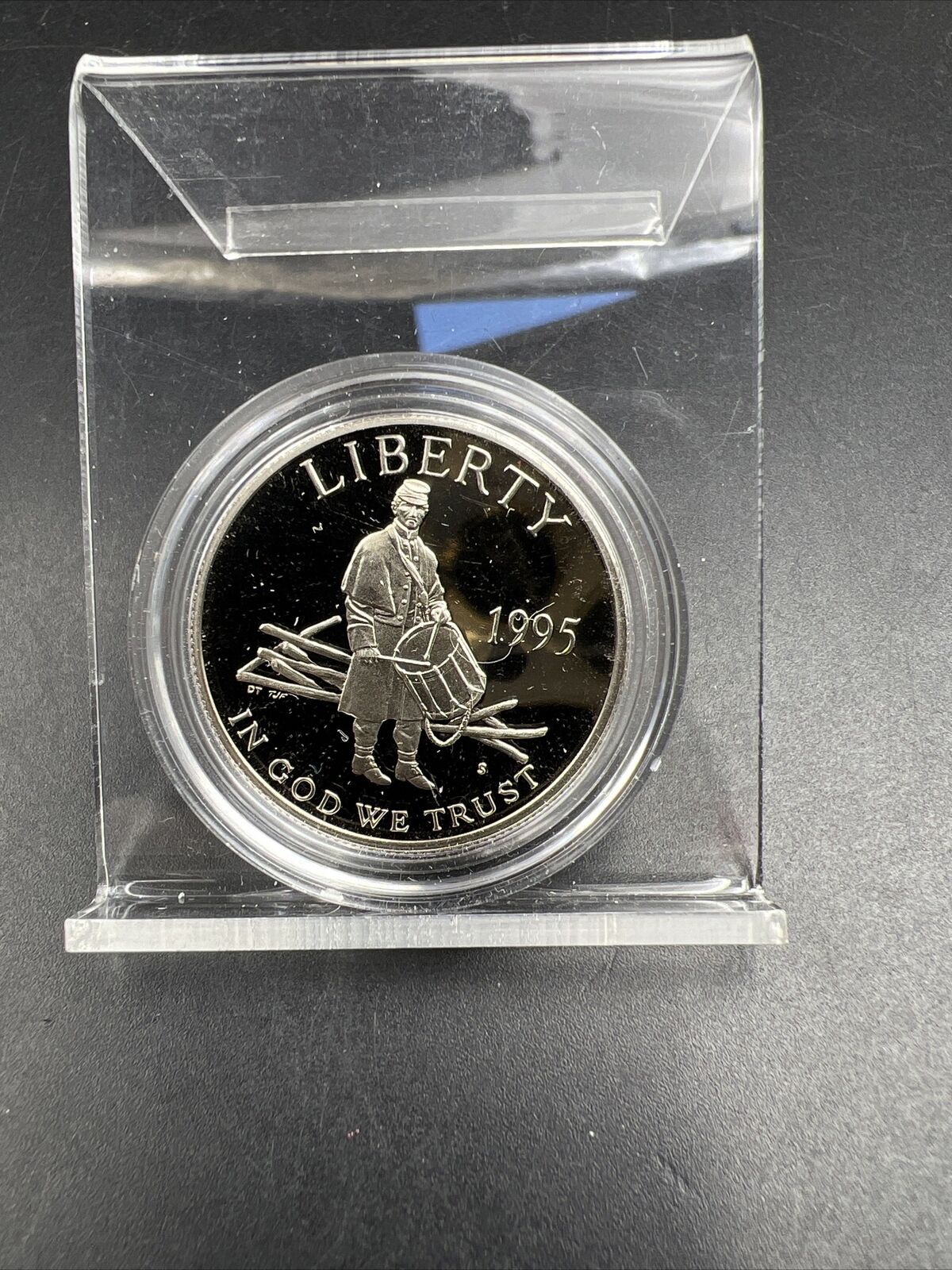 1995 S 50c Civil War Commemorative Half Dollar in Capsule Clad Coin