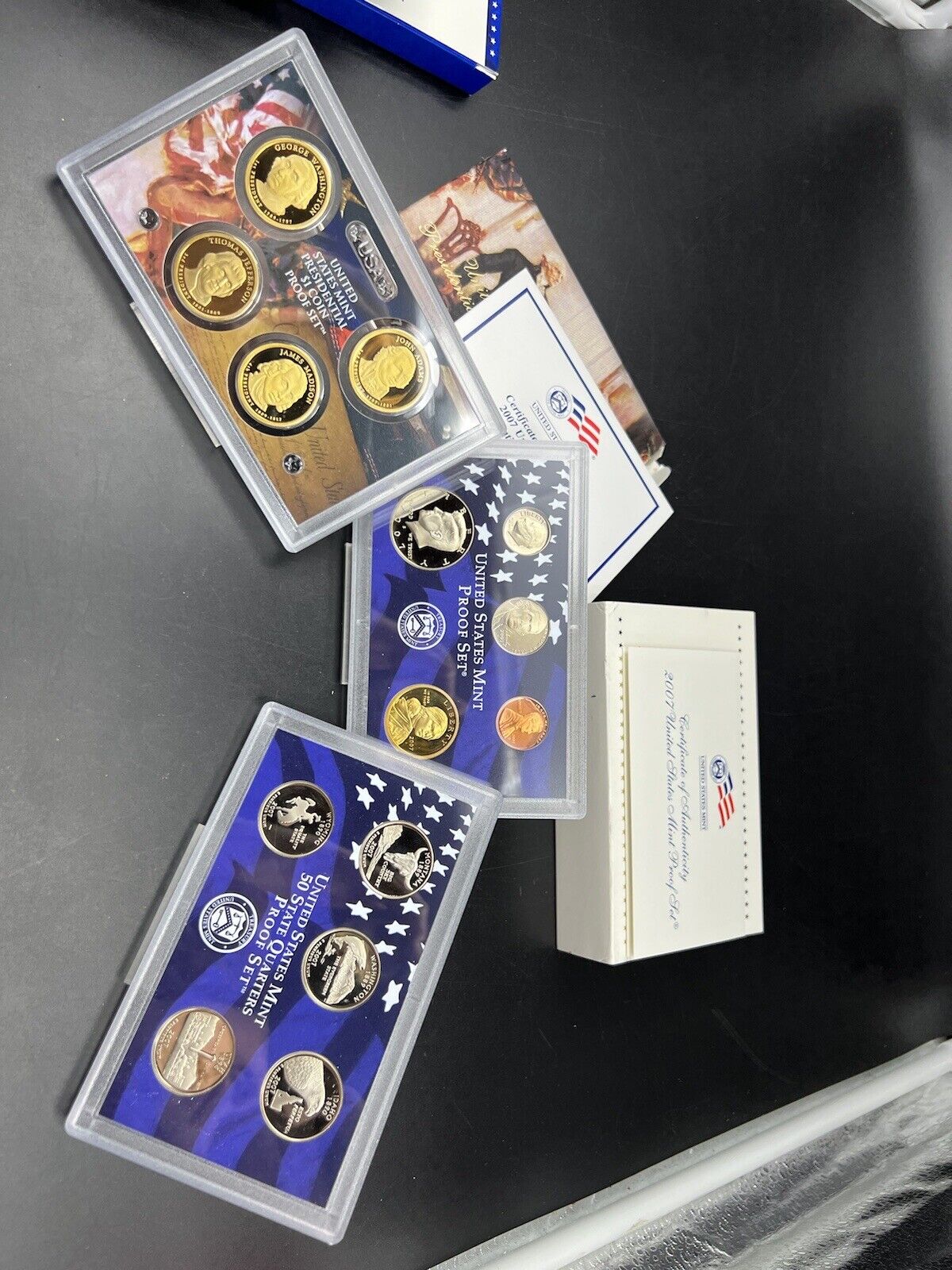 2007 S US Mint GEM Proof Set 14 Coin with Complete Presidential Dollars OGP
