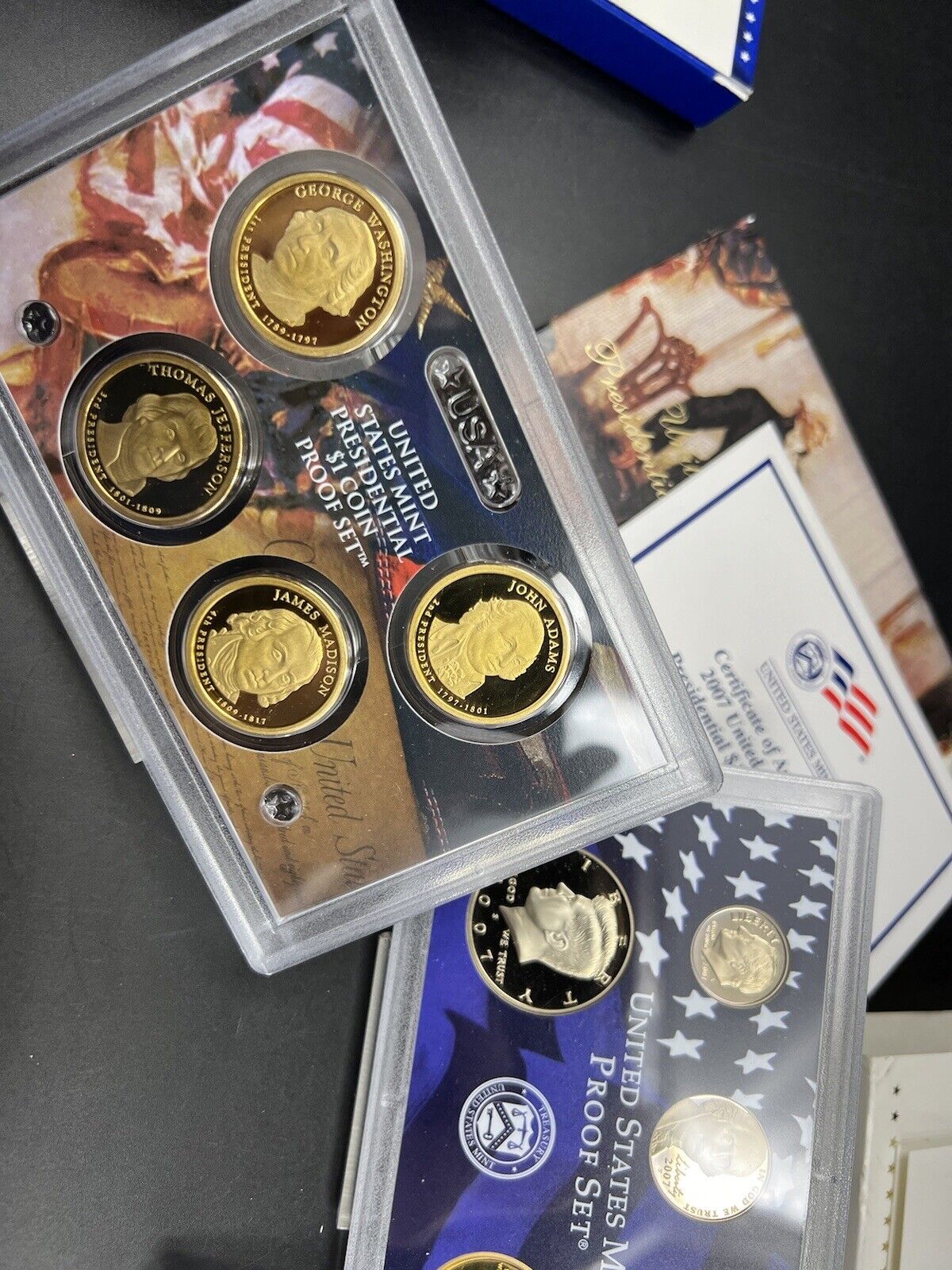 2007 S US Mint GEM Proof Set 14 Coin with Complete Presidential Dollars OGP