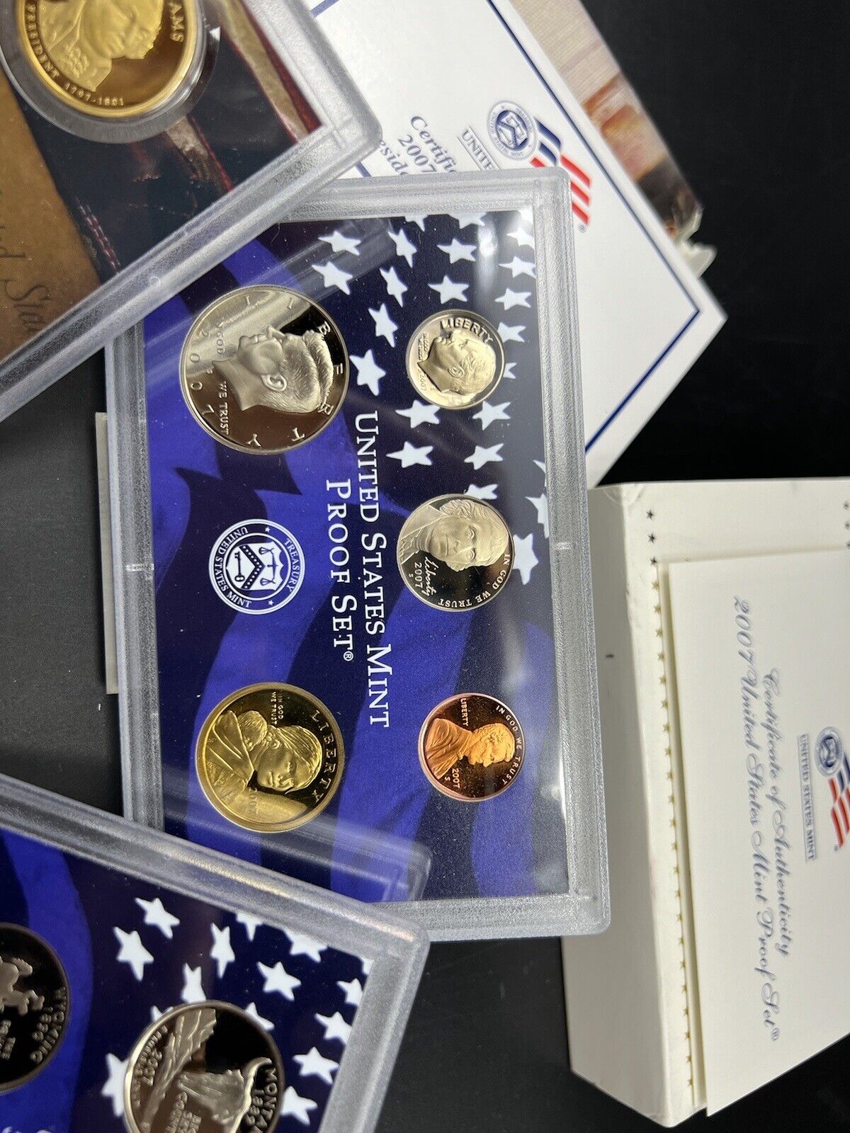 2007 S US Mint GEM Proof Set 14 Coin with Complete Presidential Dollars OGP
