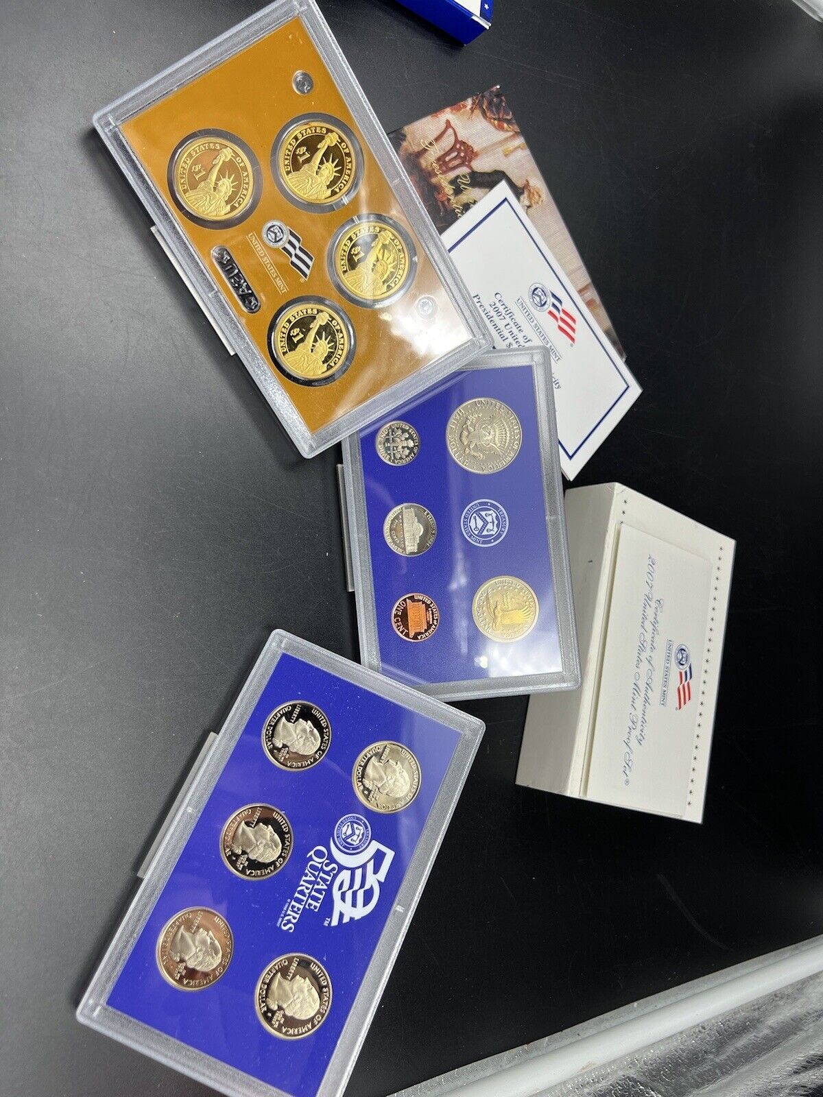 2007 S US Mint GEM Proof Set 14 Coin with Complete Presidential Dollars OGP