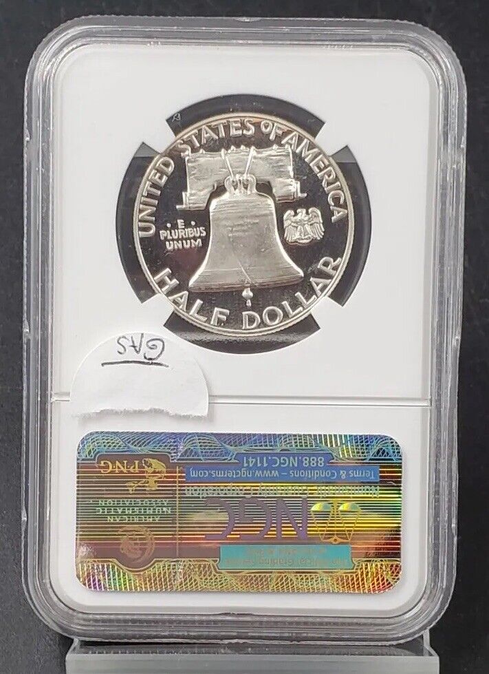 1956 P 50c Franklin Half Dollar Coin PF68 Cameo NGC Type 2 Variety GEM Proof