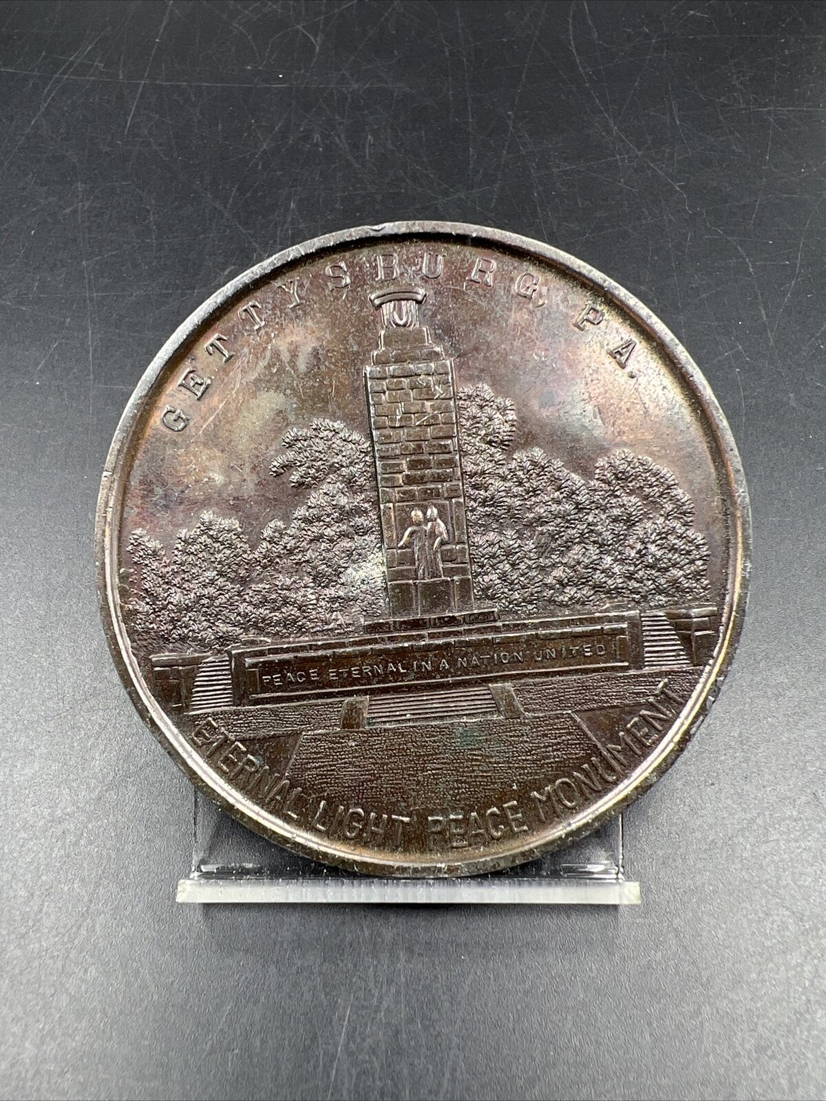 Large 3 Inch Novelty Coin Medal Lincoln Gettysburg Address Japan Commemorative