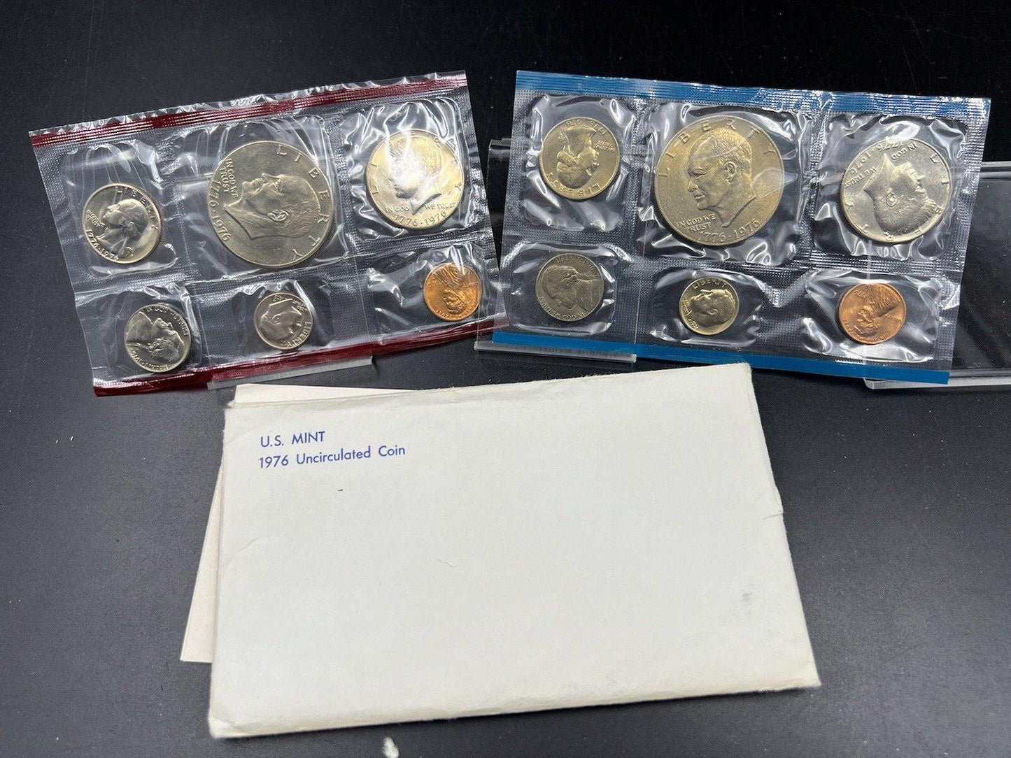 1976 P & D Mint Set BU Coins Bicentennial Clad US Mint OGP w/ Ike Dollars