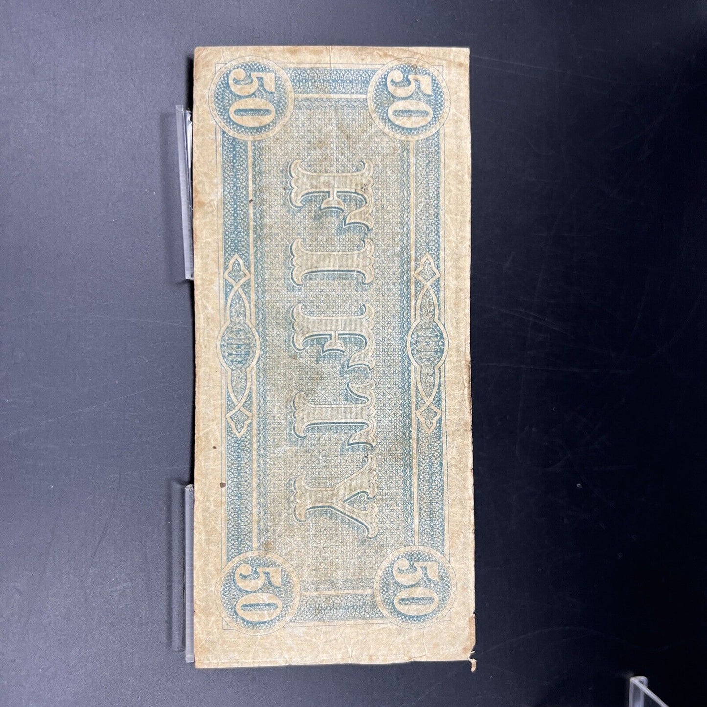 T-66 1864 $50 Confederate CSA Note Civil War Obsolete Currency Bill CH VG / Fine