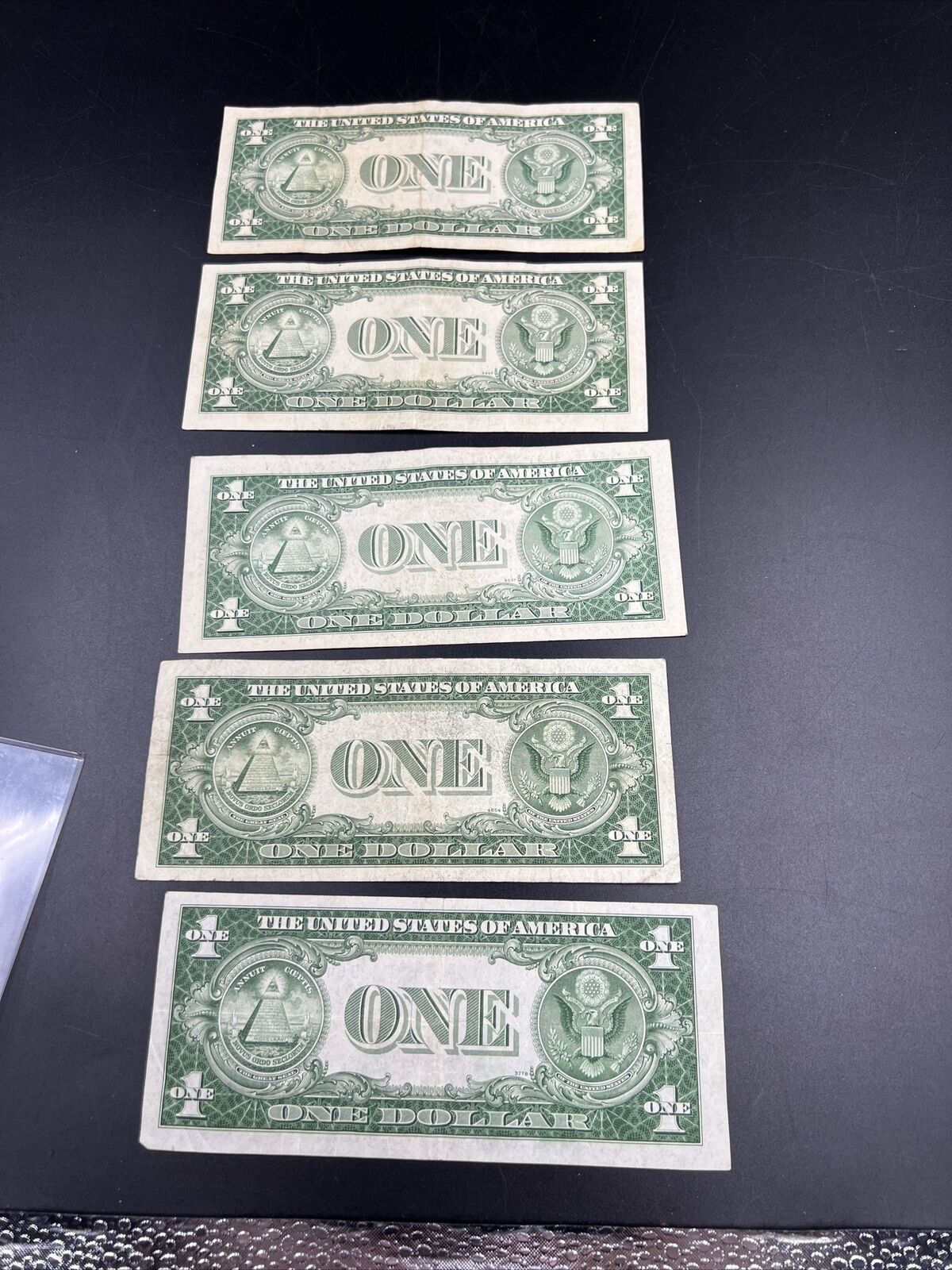 5 Note 1935 Partial Letter Set Silver Certificate Bills A D E F G Fine Circ