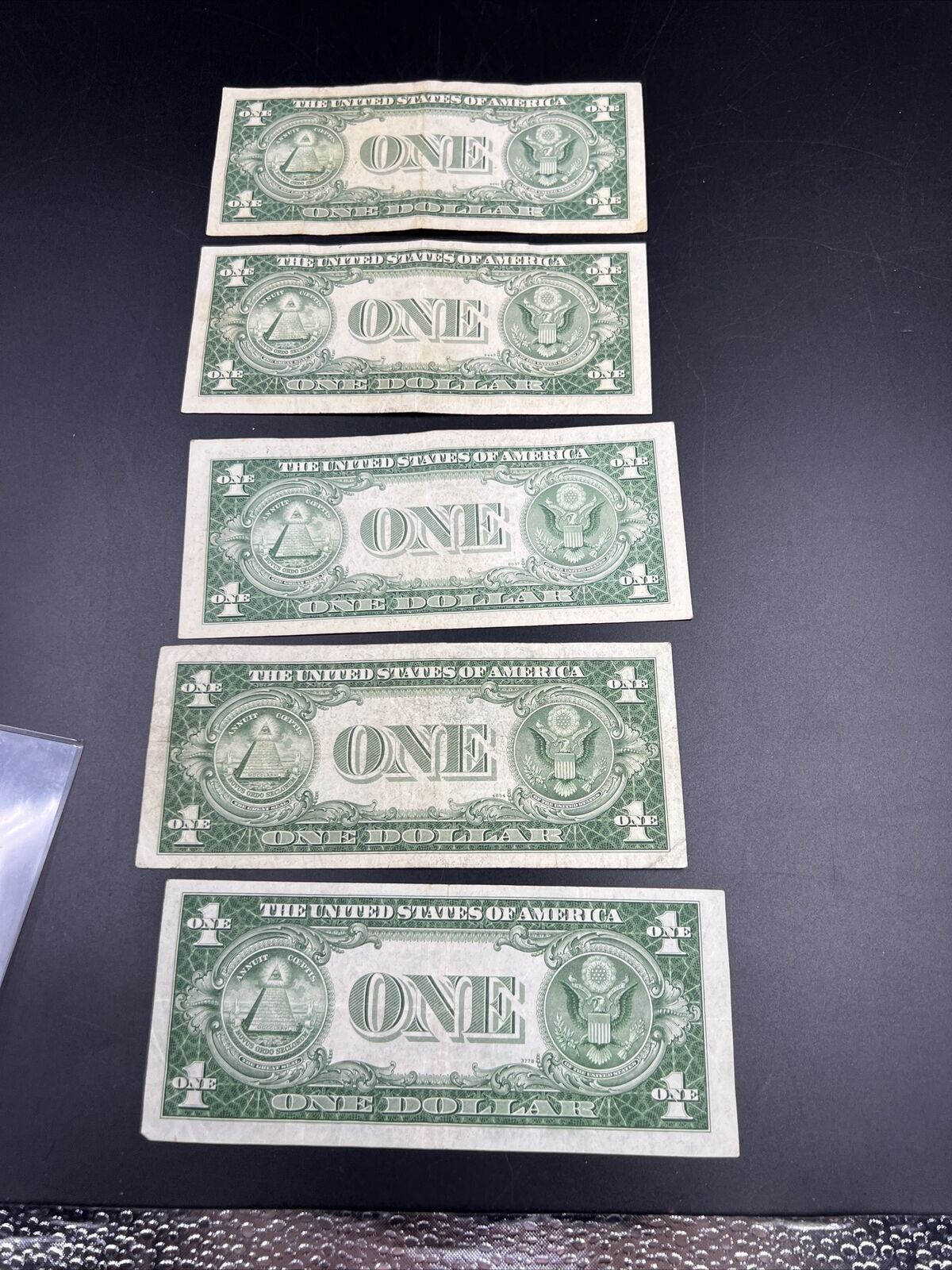 5 Note 1935 Partial Letter Set Silver Certificate Bills A D E F G Fine Circ