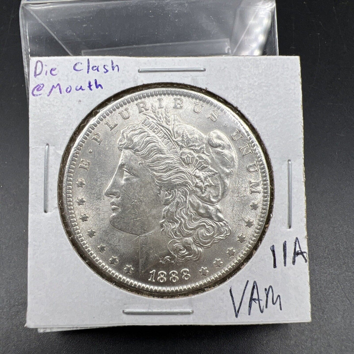 1888 P $1 Morgan Silver Dollar Coin VAM 11A Doubled Ear DDO & Die Clash BU UNC