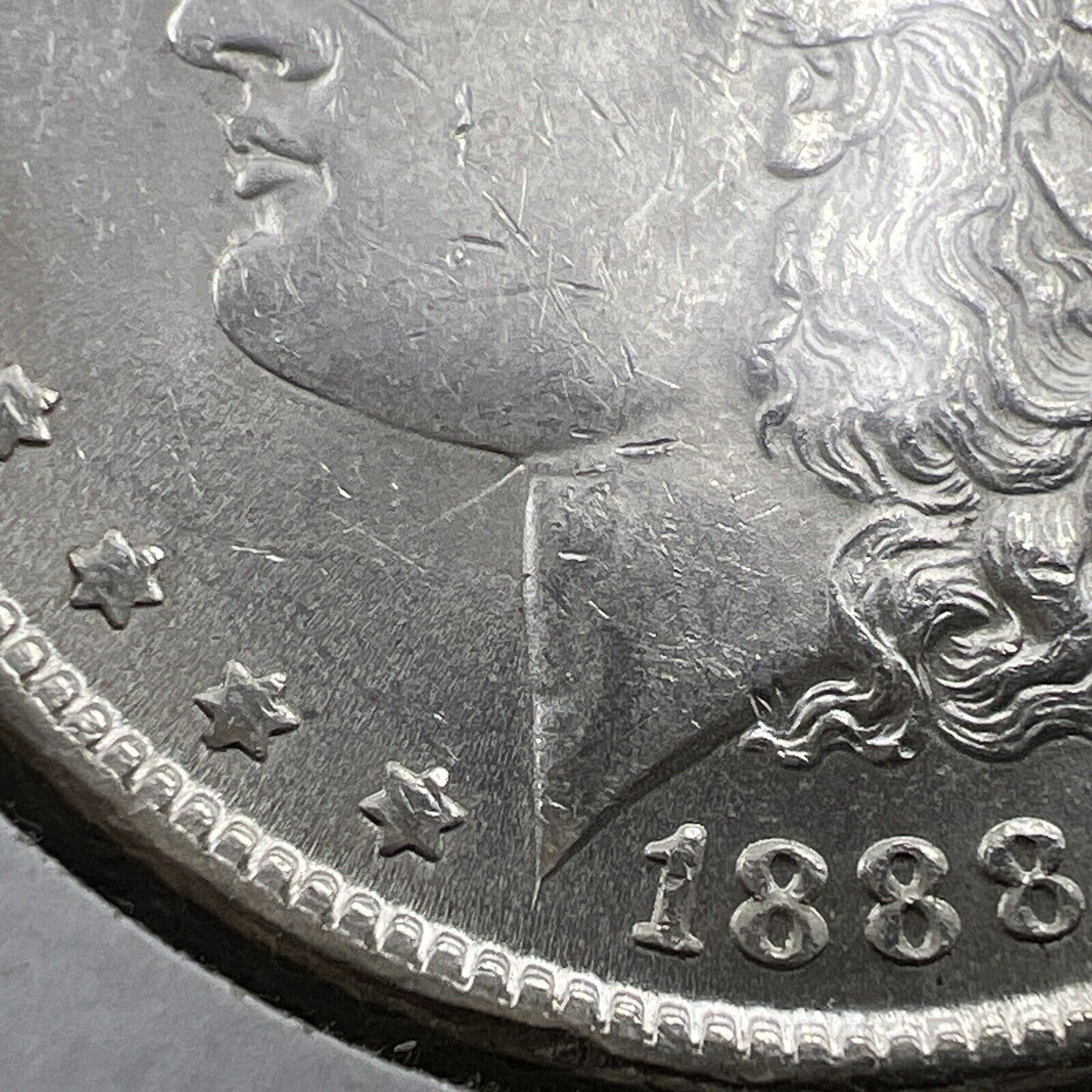 1888 P $1 Morgan Silver Dollar Coin VAM 11A Doubled Ear DDO & Die Clash BU UNC