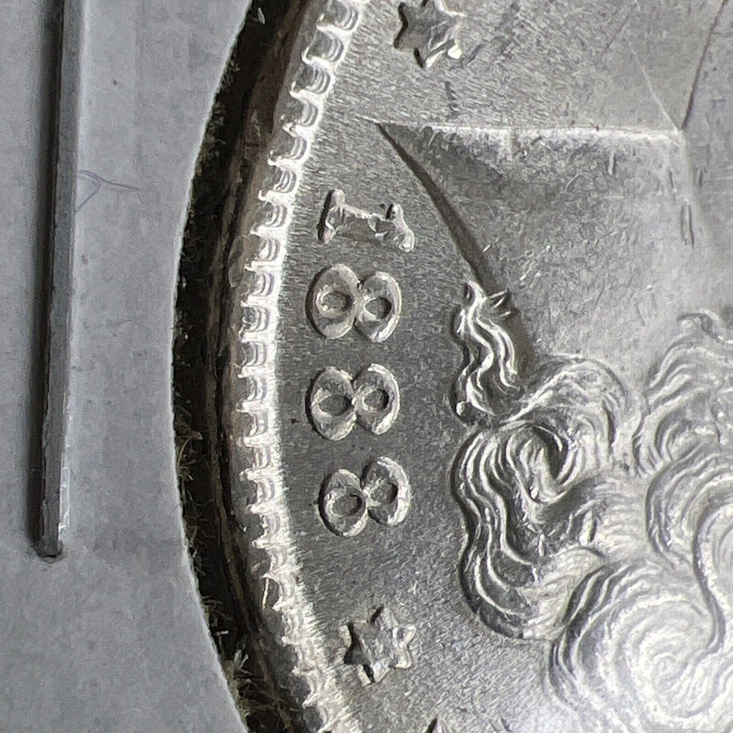 1888 P $1 Morgan Silver Dollar Coin VAM 11A Doubled Ear DDO & Die Clash BU UNC