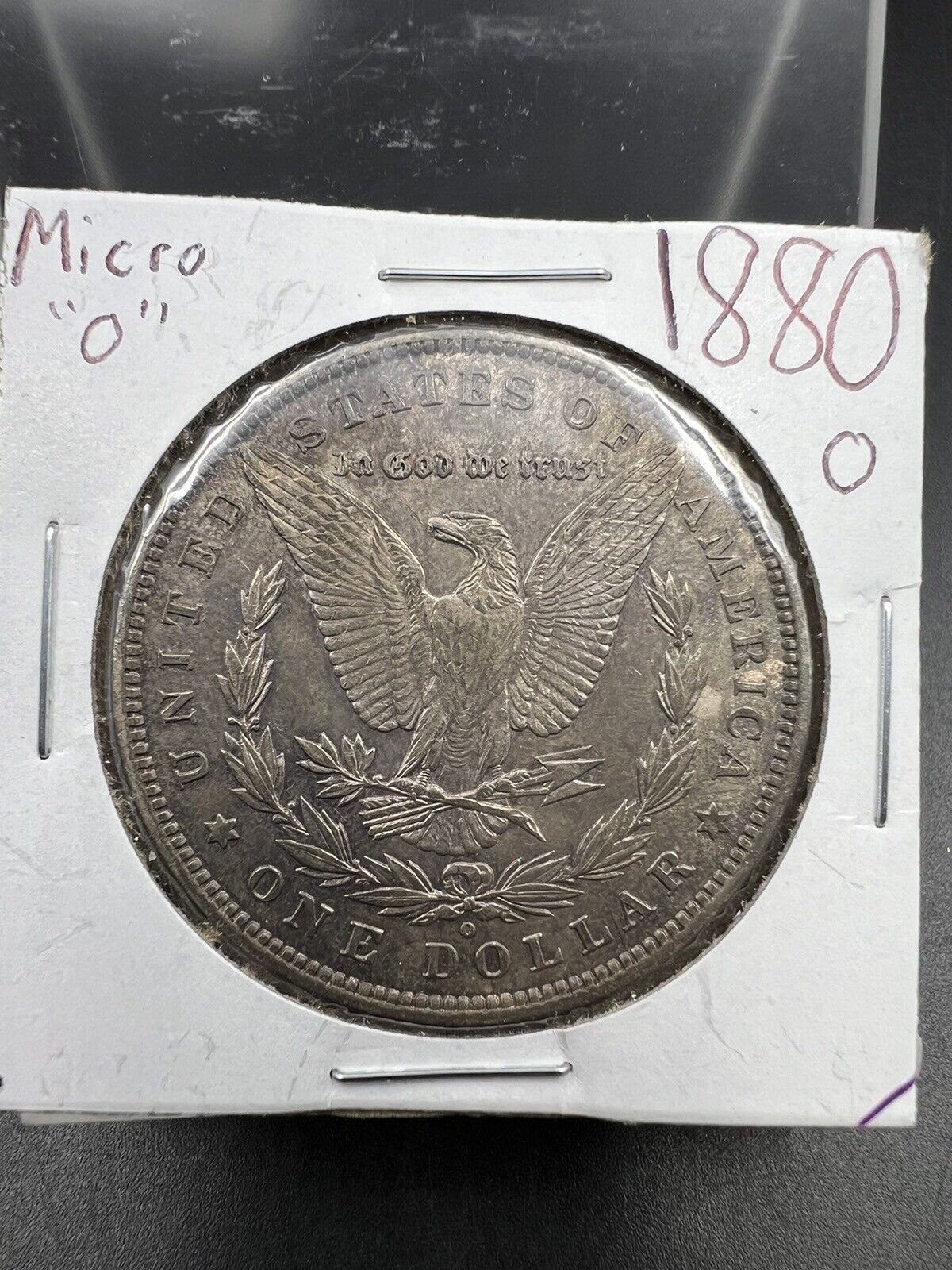 1880 O Morgan Dollar Coin Micro O Vam 1 Reverse 1 Variety CH AU About UNC Toned