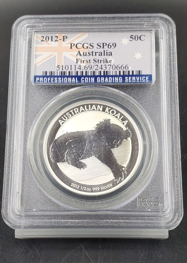 2012 P Australian Koala 1/2 Oz C Australia PCGS SP69 First Strike Flag Holder