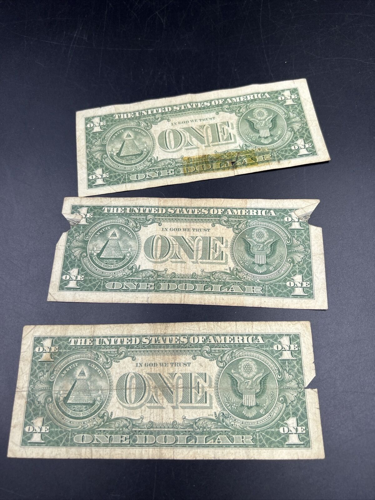 Lot of 3 1957 $1 Silver Certificate Blue Seal Star Notes CULL Circ Neat Serial #