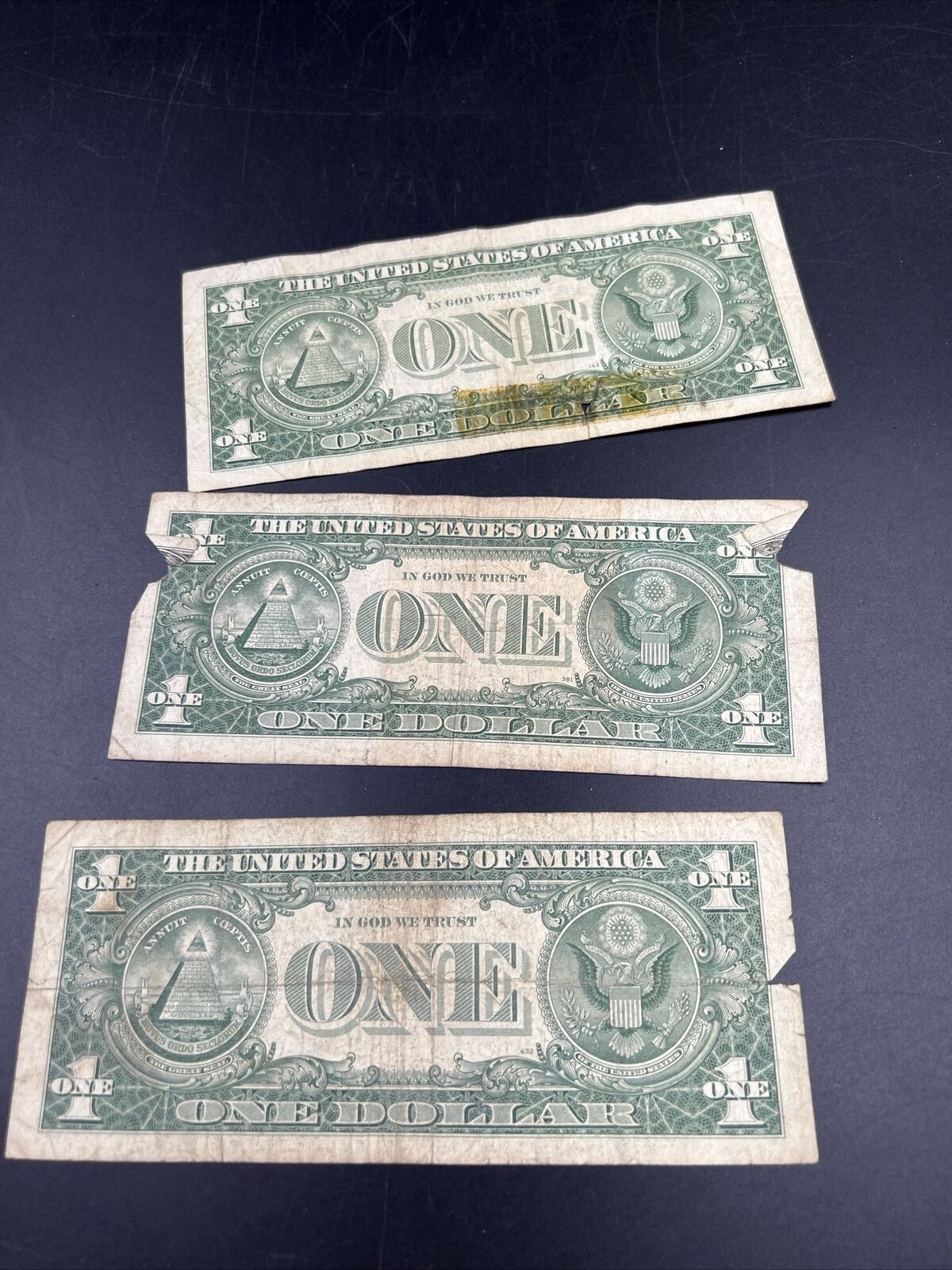 Lot of 3 1957 $1 Silver Certificate Blue Seal Star Notes CULL Circ Neat Serial #