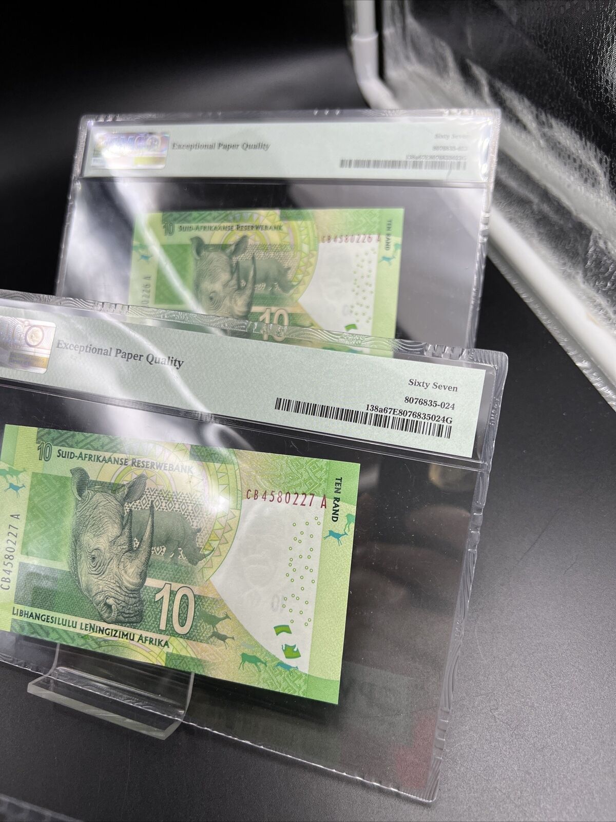 3 Consecutive Bills 2013 10R South Africa Nelson Mandela 10 Rand Note PMG 67 EPQ