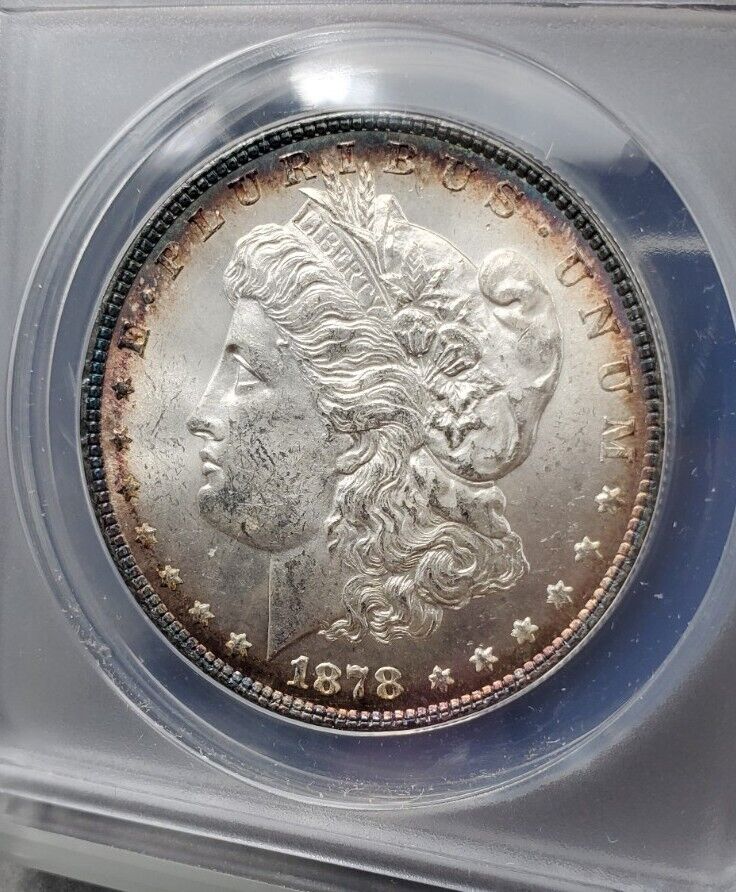 1878 P 8TF Morgan Silver Dollar Variety Coin ANACS MS62 VAM-16 TDO OBV Triple *