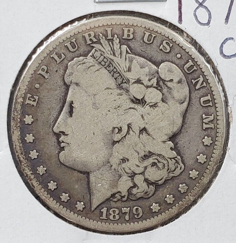 1879 CC Morgan Silver Eagle Dollar Coin Choice VG Very Good Circ