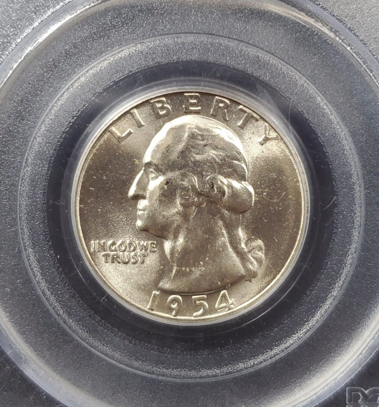 1954 S 25C Washington Quarter Silver Coin PCGS MS65 #916 Gem BU Certified