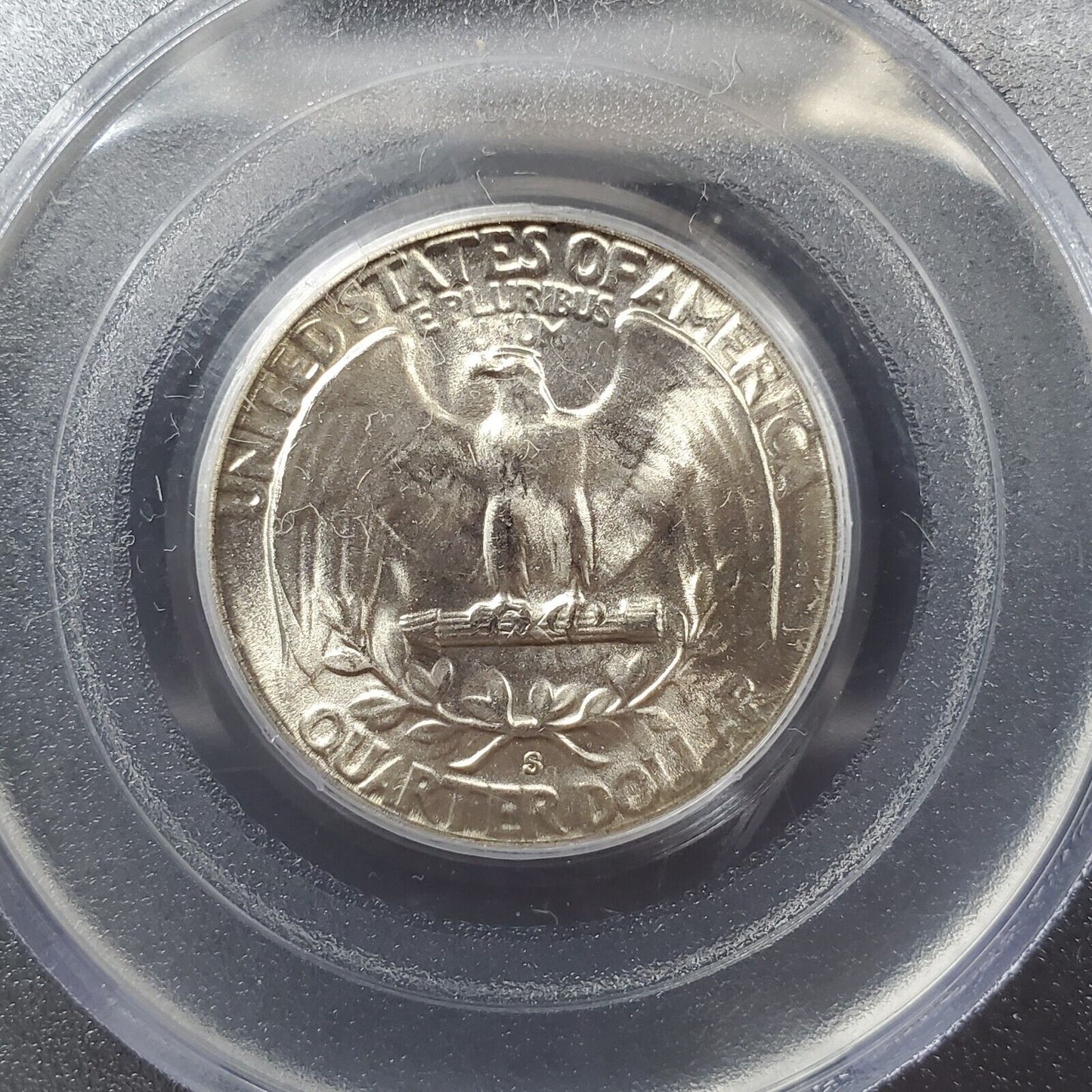 1954 S 25C Washington Quarter Silver Coin PCGS MS65 #916 Gem BU Certified