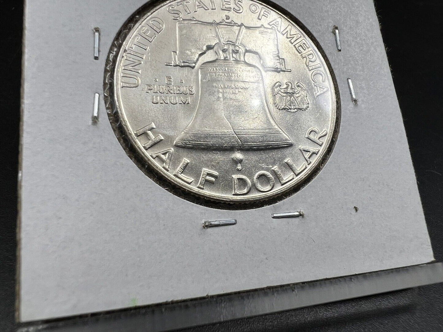 1958 D Franklin Silver Half Dollar Coin Choice BU Unc FBL Full Bell Line