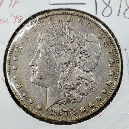 1878 P $1 Morgan Silver Eagle Dollar Coin AVG EF XF Extra Fine Circulated