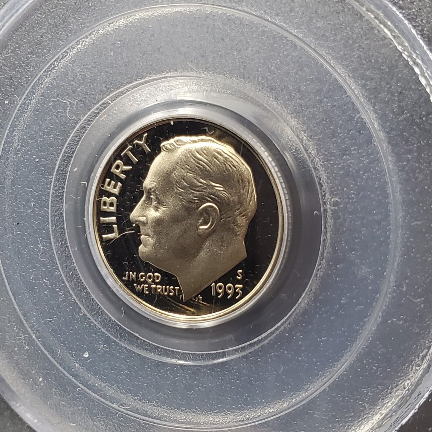 1993 S Roosevelt Clad Dime Proof Coin PCGS PR69 DCAM Deep Cameo #905