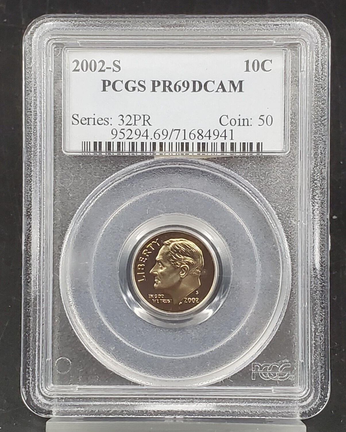 2002 S Roosevelt Proof Clad Dime Coin PCGS PR69 DCAM #941