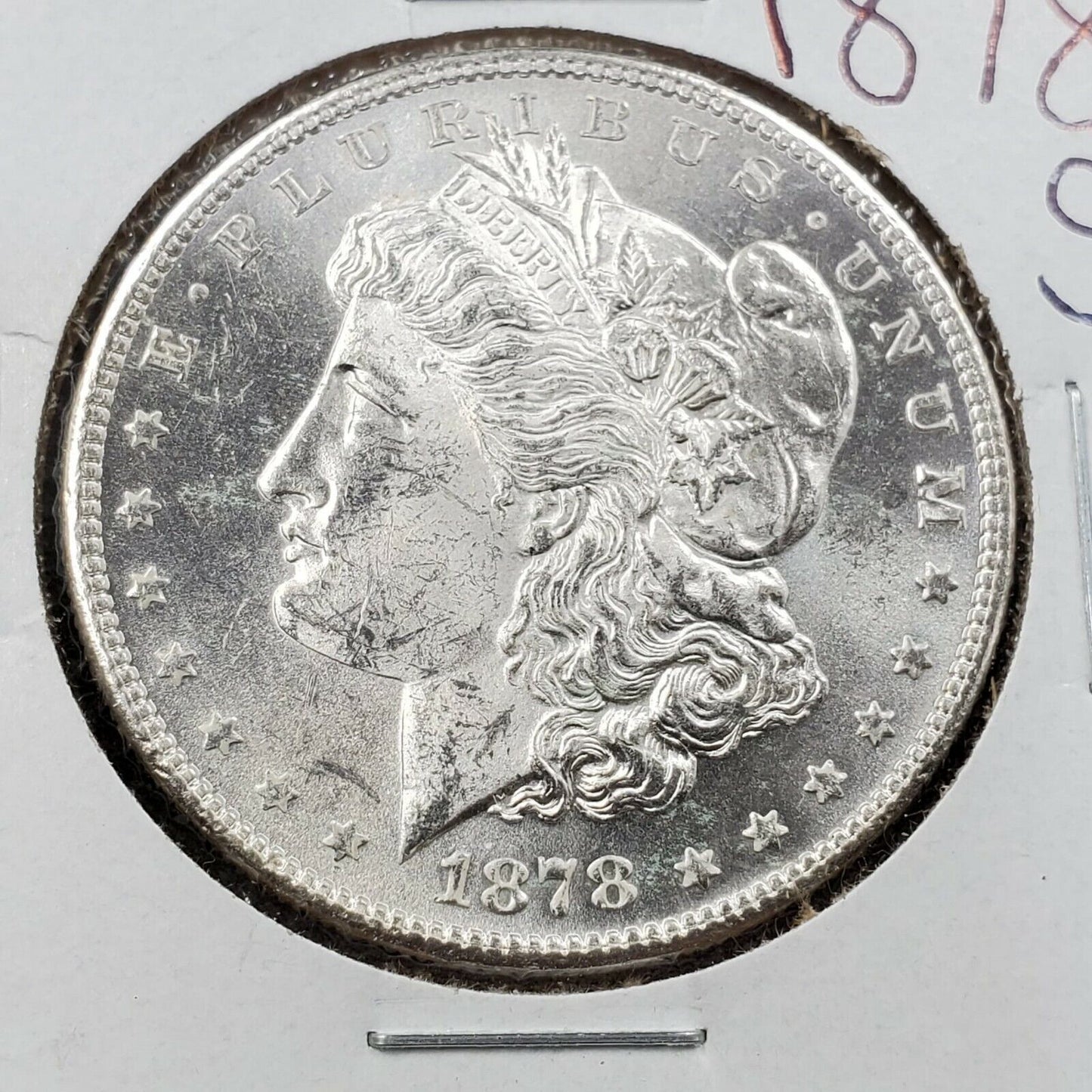 1878 S $1 Morgan Silver Dollar Coin BU Uncirculated Die Chips on Mint Mark VAM
