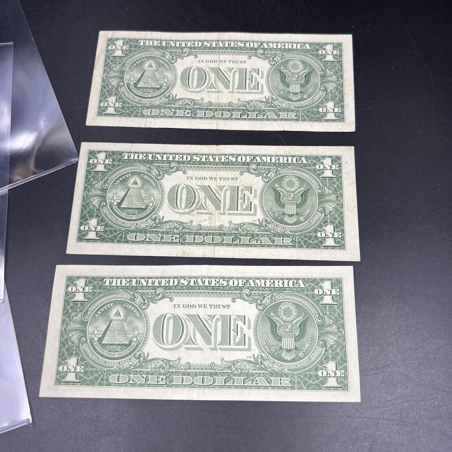 3 Note Set Lot 1963 $1 FRN Federal Reserve Notes Letter Type Set Circ