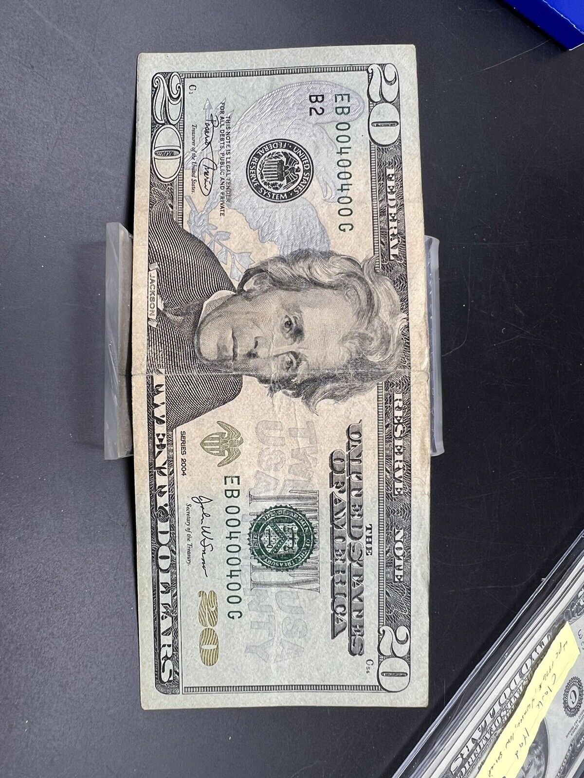 2004 $20 Federal Reserve Radar Note Low Repeat # 00400400 Serial Number Circ