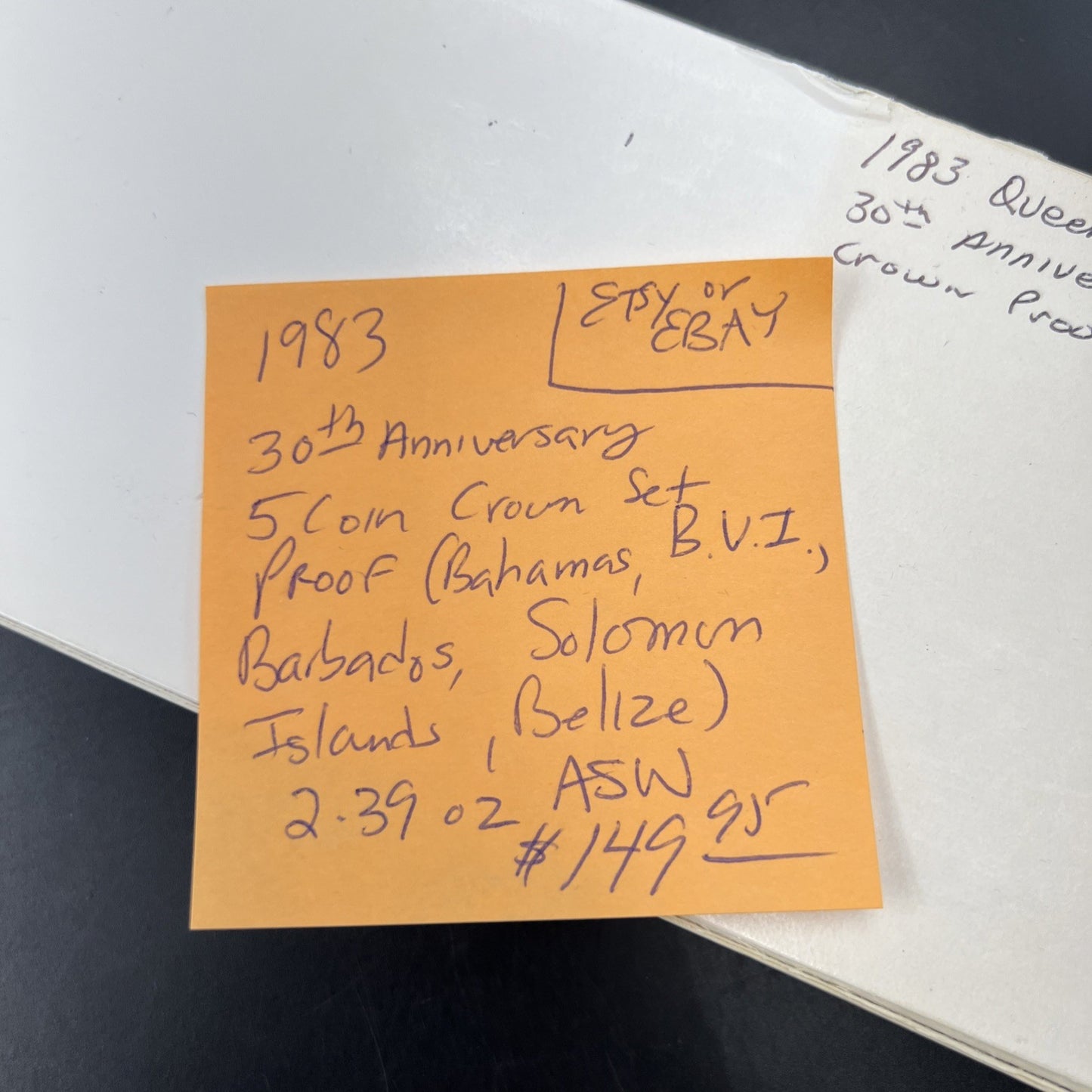 1983 Queen Elizabeth II 30th Anniversary Silver Crown 5 Coins Proof Set Box COA