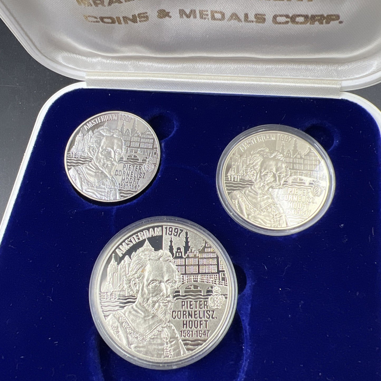3 Coin Set 1997 €50 €20 €5 Euro Netherlands Amsterdam Pieter Cornelisz Hooft