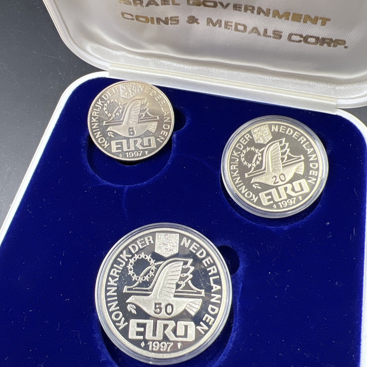 3 Coin Set 1997 €50 €20 €5 Euro Netherlands Amsterdam Pieter Cornelisz Hooft