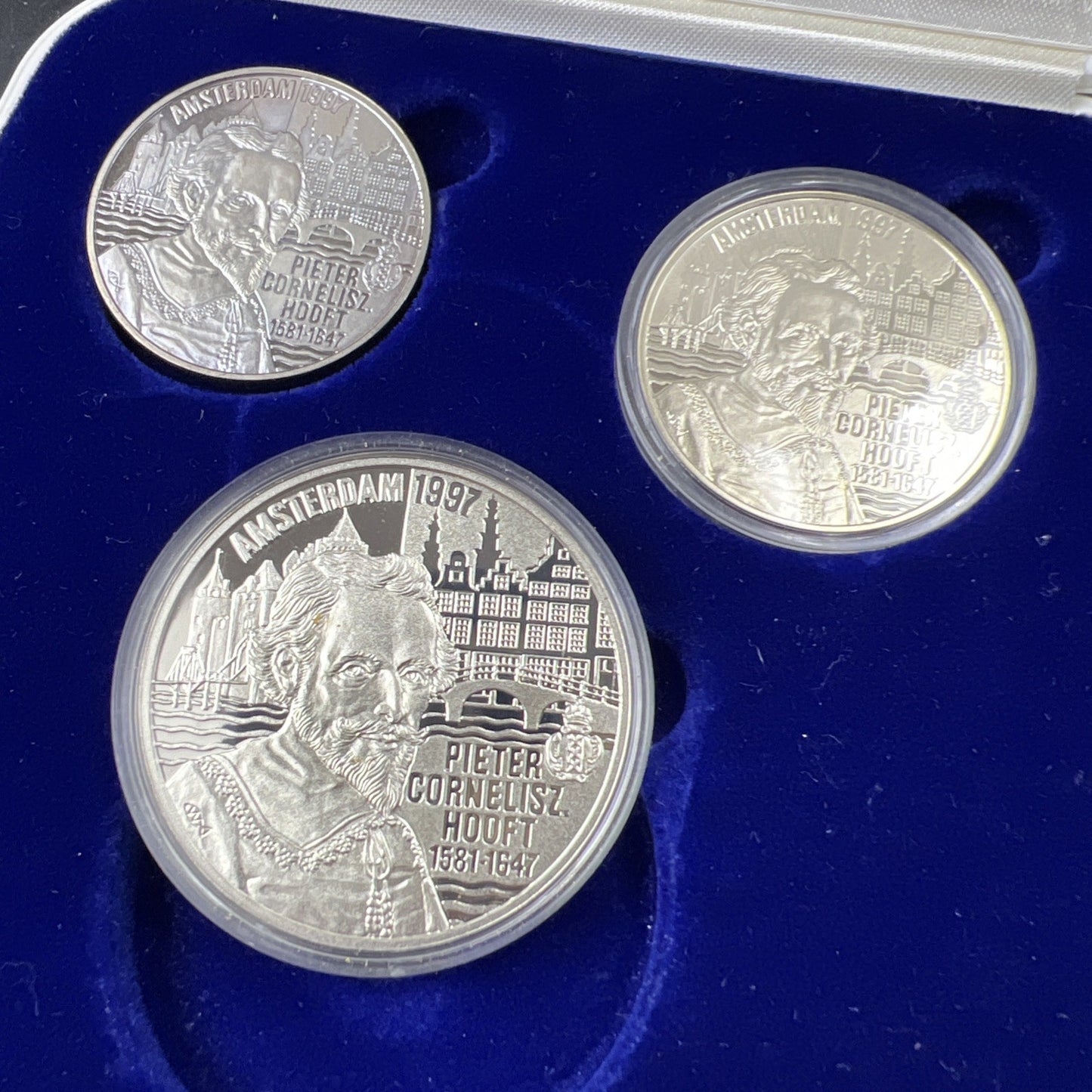 3 Coin Set 1997 €50 €20 €5 Euro Netherlands Amsterdam Pieter Cornelisz Hooft