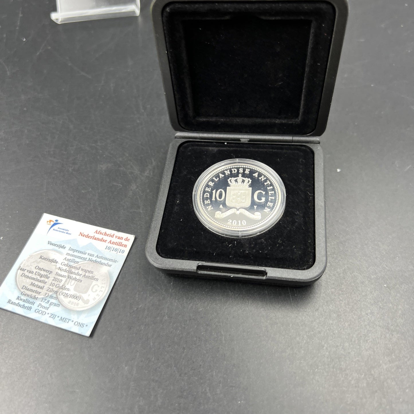 Netherlands 10 Gulden 2010 Silver Proof Farewell to the Antilles Commemorative